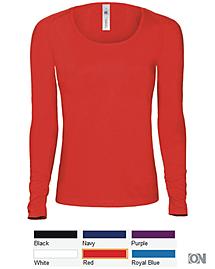 Ladies Rundhals Langarm Shirt, verschiedene Farben