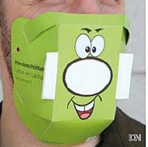 Papier Mund-Nasen Maske Solidarität