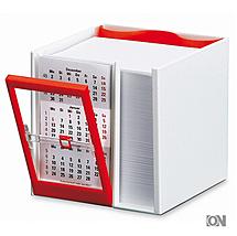 Kalender Zettelbox mit Stiftehalter
