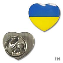 Pin Ukraine Herz 16 mm