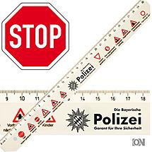 Polizei Verkehrszeichenlineal, 30cm