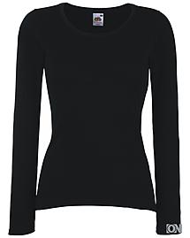 Ladies Langarm Shirt in schwarz