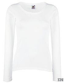 Ladies Value Weight Langarm Shirt in wei