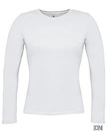 Ladies' Langarm T-Shirt in wei