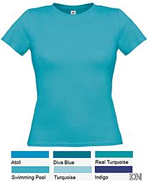 Damen T-Shirt Promo, Blautöne von XS-XL