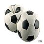 Softball Fussball schwarz-wei