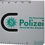 Polizei Lupe mit Lineal und Lesezeichen