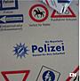 Polizei Buntstifte in Verkehrszeichenetui
