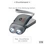 Dynamo-Taschenlampe mit 2 LEDs
