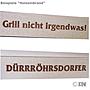 Einbrandprgung auf Holzartikel