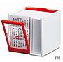 Kalender Zettelbox mit Stiftehalter