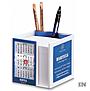 Kalender Zettelbox mit Stiftehalter