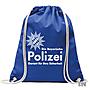 Polizei Kordelrucksack in blau ab 25 Stck