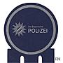 Polizei Lesezeichen in Blau mit Haftnotizen und