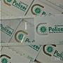 Polizei Lupe mit Lineal und Lesezeichen