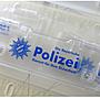 Polizei Mini Taschenlocher in weiß inkl. Druck