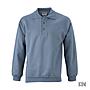 Sweatshirt mit Polokragen & Knopfleiste