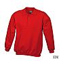 Sweatshirt mit Polokragen & Knopfleiste