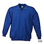 Sweatshirt mit Polokragen & Knopfleiste