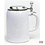 Bierkrug in wei mit Zinndeckel 0,5 ltr.