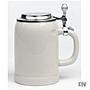 Bierkrug in grau mit Zinndeckel 0,5 ltr.