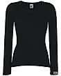Ladies Langarm Shirt in schwarz