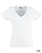 Lady V-Neck T-Shirt in weiß