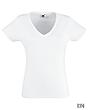 Lady V-Neck T-Shirt in wei