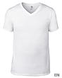 Herren Fashion V-Neck Tee in wei