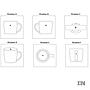 Zweifarbige Keramiktasse DURAN 370ml
