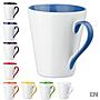 Konische Tasse mit farbigen Henkel
