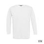 Herren Langarm T-Shirt in wei