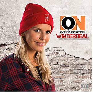 Winter-Mtzen inklusive Stickerei