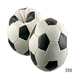 Softball Fussball schwarz-wei