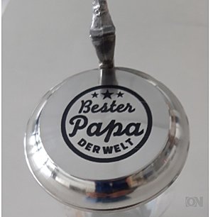 Zinndeckel mit Federklammer