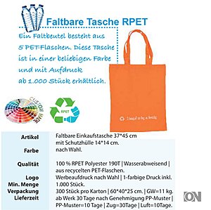 Werbeartikel aus recycelten PET-Flaschen
