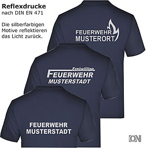 Feuerwehr Rcken Reflexdruck