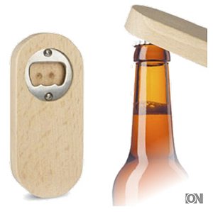 Flaschenffner aus Buchenholz oval