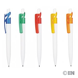 Kunststoffkugelschreiber MAXX White Bis
