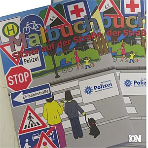 Malbuch Polizei Sicherheit auf der Strae 12 Seiten