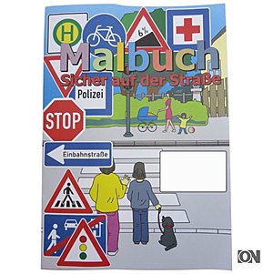 Malbuch Sicherheit auf der Strae 12 Seiten