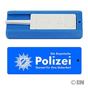 Polizei Reifenprofilprüfer in blau ab 100 Stück