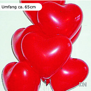 Luftballons in Herz-Form