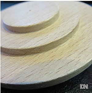 Holzbierdeckel mit Doppelabsatz