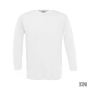 Herren Langarm T-Shirt in wei