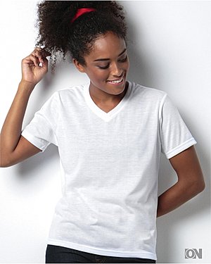 Damen Sublimations T-Shirt mit V-Neck