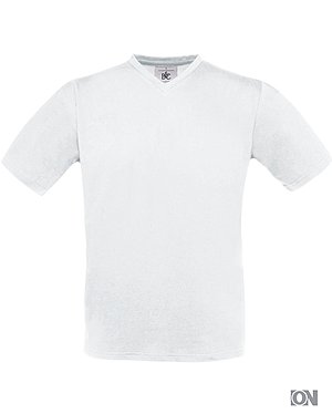 Herren V-Neck T-Shirt in wei