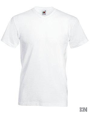 Herren V-Neck Shirt in wei
